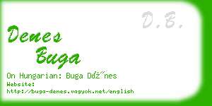 denes buga business card